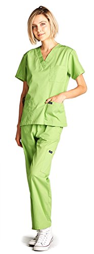 Dagacci Scrubs Medical Uniform Women and Man Scrubs Set Medical Scrubs Top and Pants