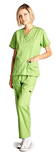 Dagacci Scrubs Medical Uniform Women and Man Scrubs Set Medical Scrubs Top and Pants