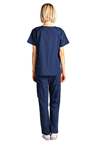 Dagacci Scrubs Medical Uniform Women and Man Scrubs Set Medical Scrubs Top and Pants