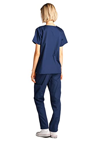 Dagacci Scrubs Medical Uniform Women and Man Scrubs Set Medical Scrubs Top and Pants