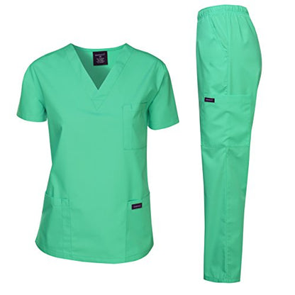 Dagacci Scrubs Medical Uniform Women and Man Scrubs Set Medical Scrubs Top and Pants