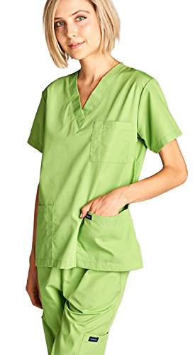 Dagacci Scrubs Medical Uniform Women and Man Scrubs Set Medical Scrubs Top and Pants