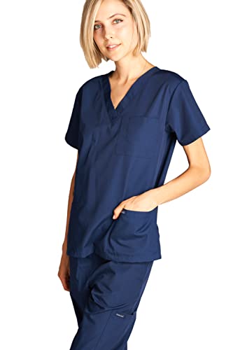 Dagacci Scrubs Medical Uniform Women and Man Scrubs Set Medical Scrubs Top and Pants