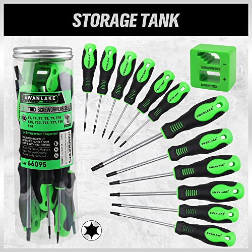 SWANLAKE 118PCS Magnetic Screwdrivers Set With Plastic Ranking,Tools For Men (118PCS)