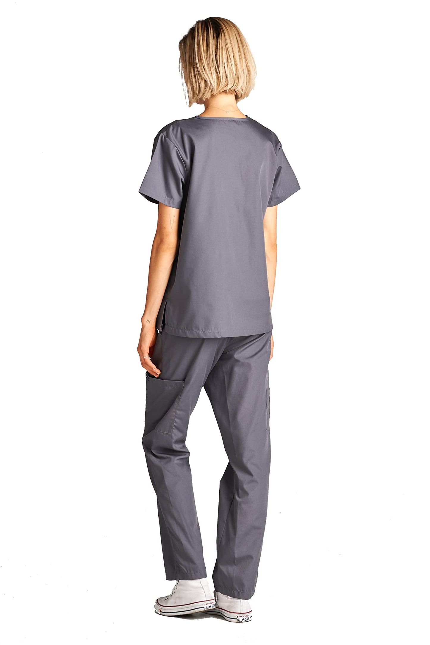 Dagacci Scrubs Medical Uniform Women and Man Scrubs Set Medical Scrubs Top and Pants