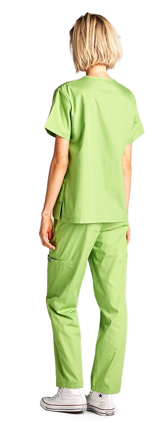 Dagacci Scrubs Medical Uniform Women and Man Scrubs Set Medical Scrubs Top and Pants