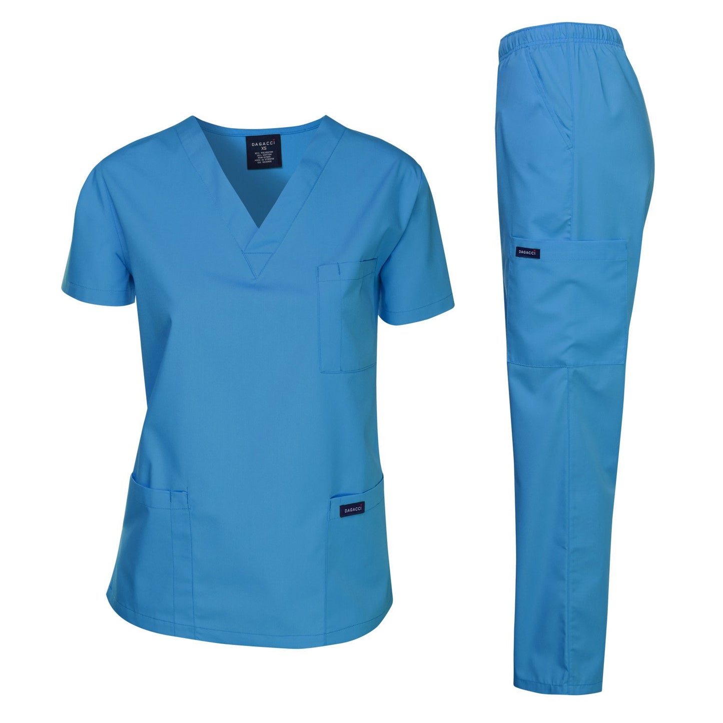 Dagacci Scrubs Medical Uniform Women and Man Scrubs Set Medical Scrubs Top and Pants