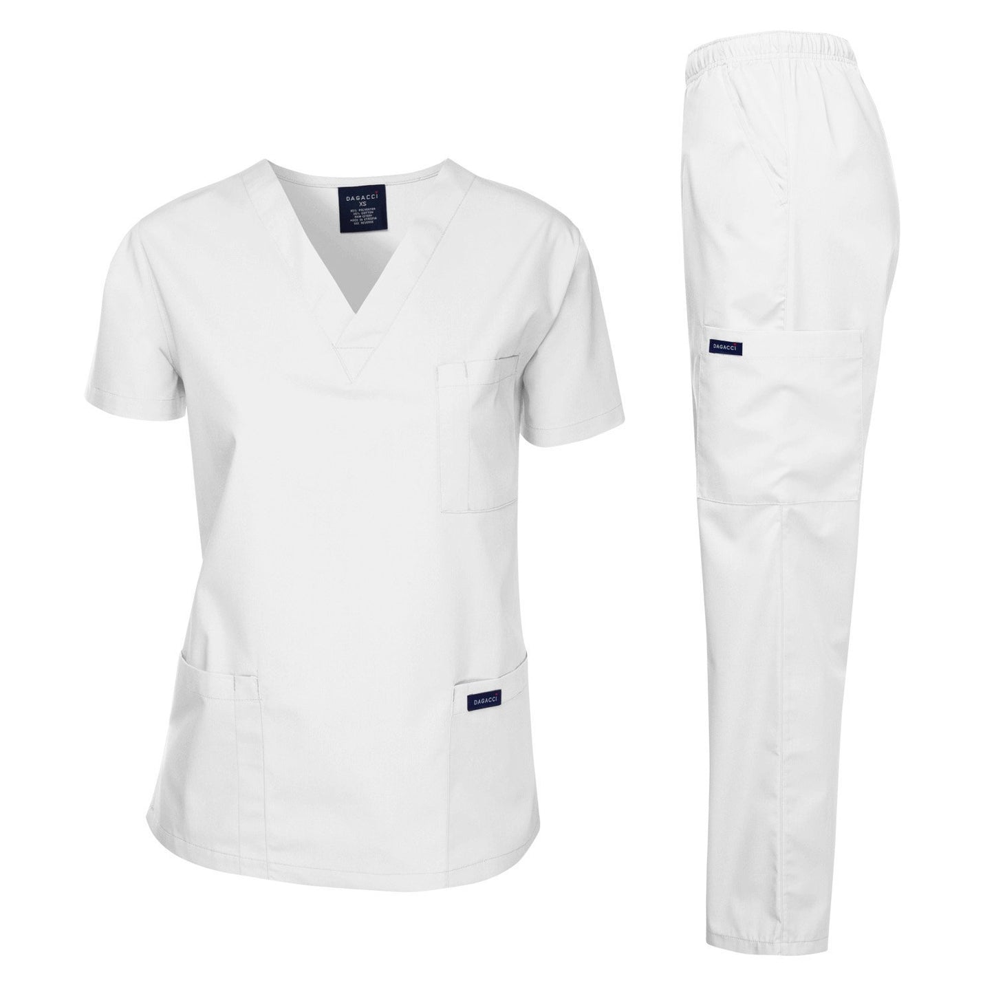 Dagacci Scrubs Medical Uniform Women and Man Scrubs Set Medical Scrubs Top and Pants