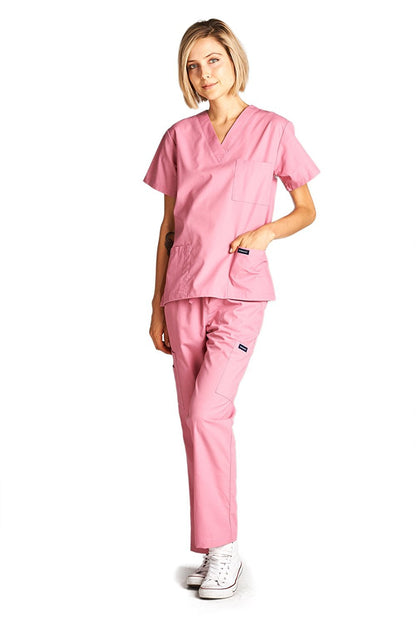 Dagacci Scrubs Medical Uniform Women and Man Scrubs Set Medical Scrubs Top and Pants