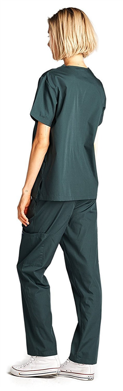 Dagacci Scrubs Medical Uniform Women and Man Scrubs Set Medical Scrubs Top and Pants