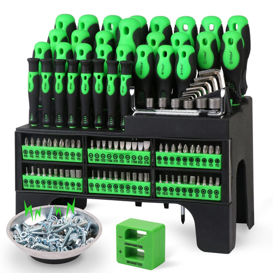 SWANLAKE 118PCS Magnetic Screwdrivers Set With Plastic Ranking,Tools For Men (118PCS)