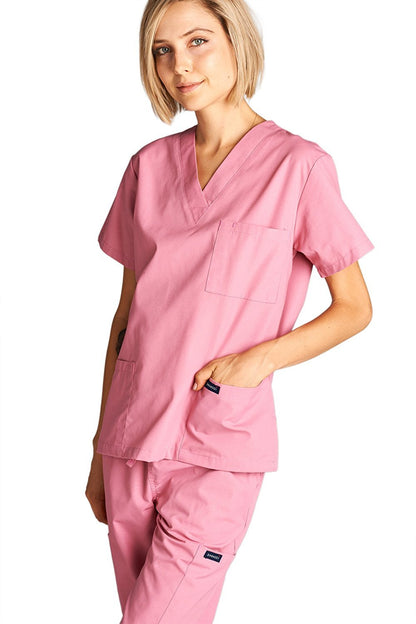 Dagacci Scrubs Medical Uniform Women and Man Scrubs Set Medical Scrubs Top and Pants