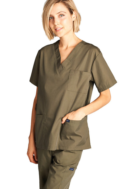 Dagacci Scrubs Medical Uniform Women and Man Scrubs Set Medical Scrubs Top and Pants