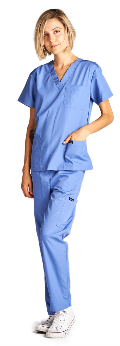 Dagacci Scrubs Medical Uniform Women and Man Scrubs Set Medical Scrubs Top and Pants