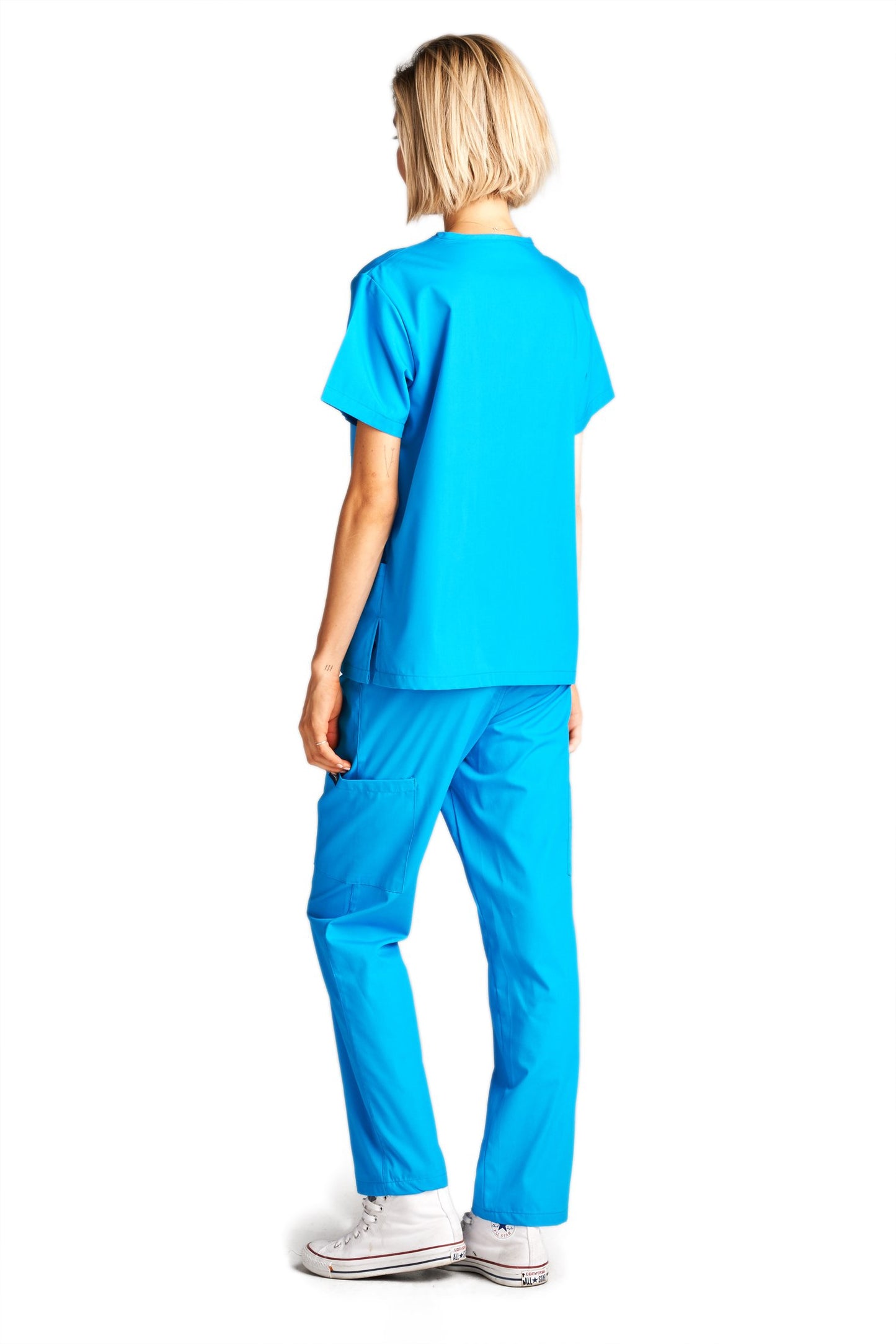 Dagacci Scrubs Medical Uniform Women and Man Scrubs Set Medical Scrubs Top and Pants