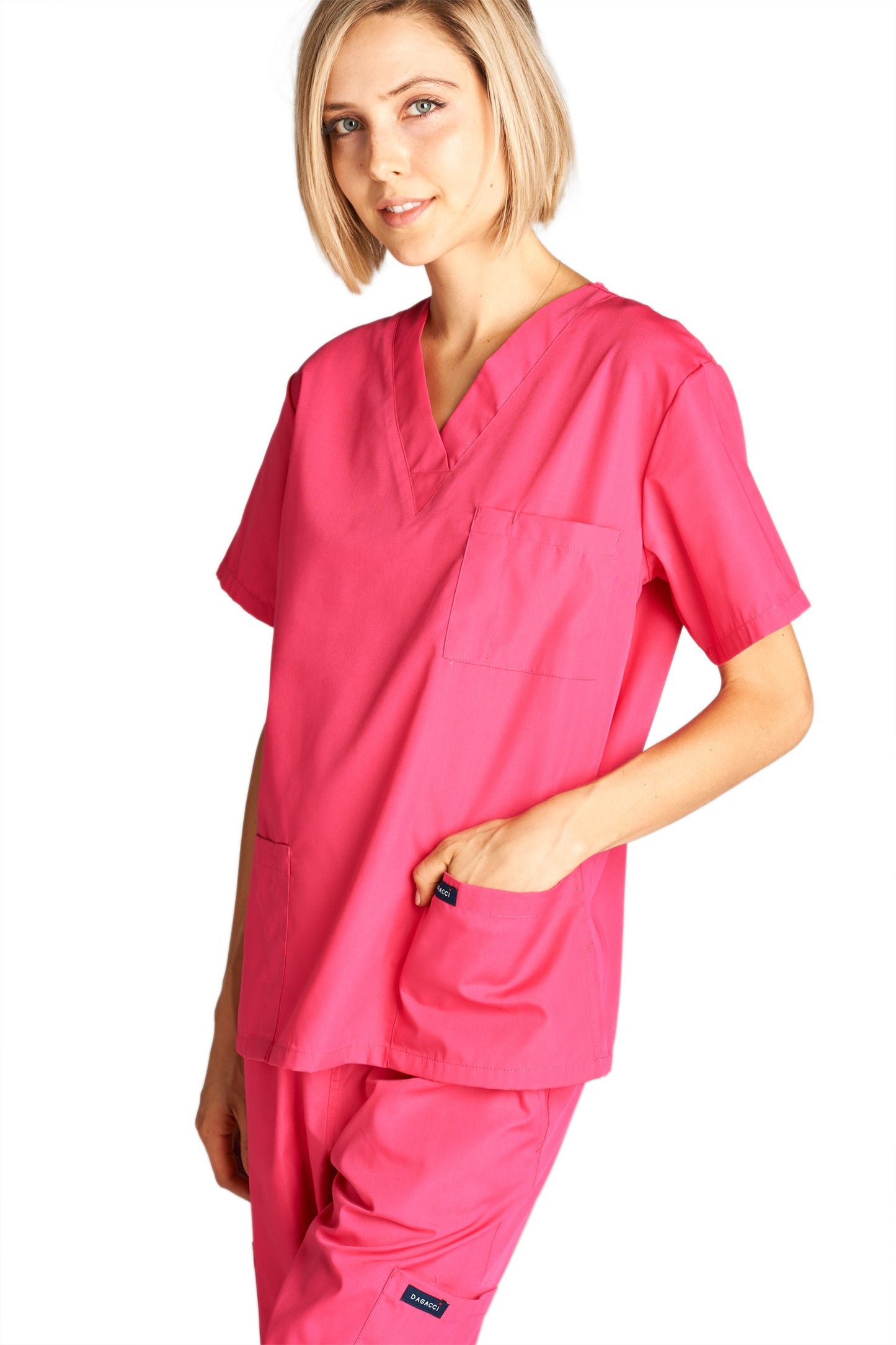 Dagacci Scrubs Medical Uniform Women and Man Scrubs Set Medical Scrubs Top and Pants