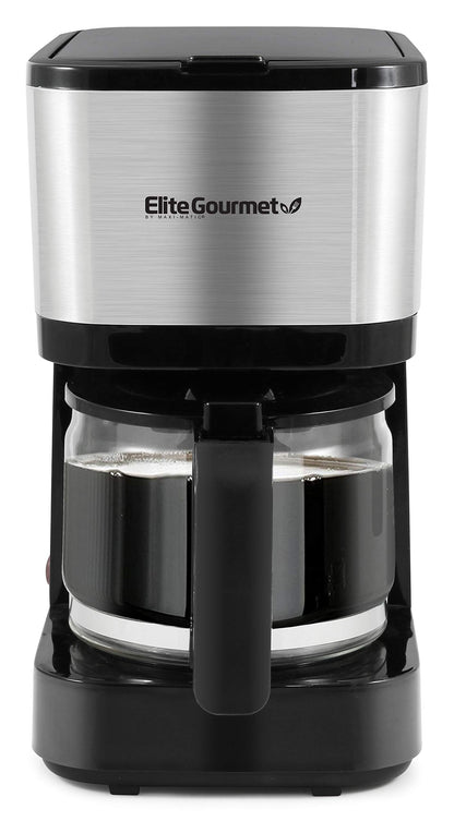 Hotel Guest Room Elite 4-Cup Brew & Drip Coffee Maker with Pause N Serve, Glass Carafe, Reusable Filter, On/Off Switch, Keep Warm, Water Level Indicator, Black