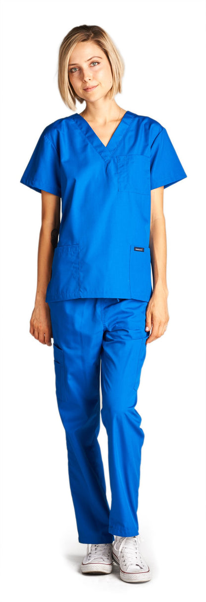 Dagacci Scrubs Medical Uniform Women and Man Scrubs Set Medical Scrubs Top and Pants